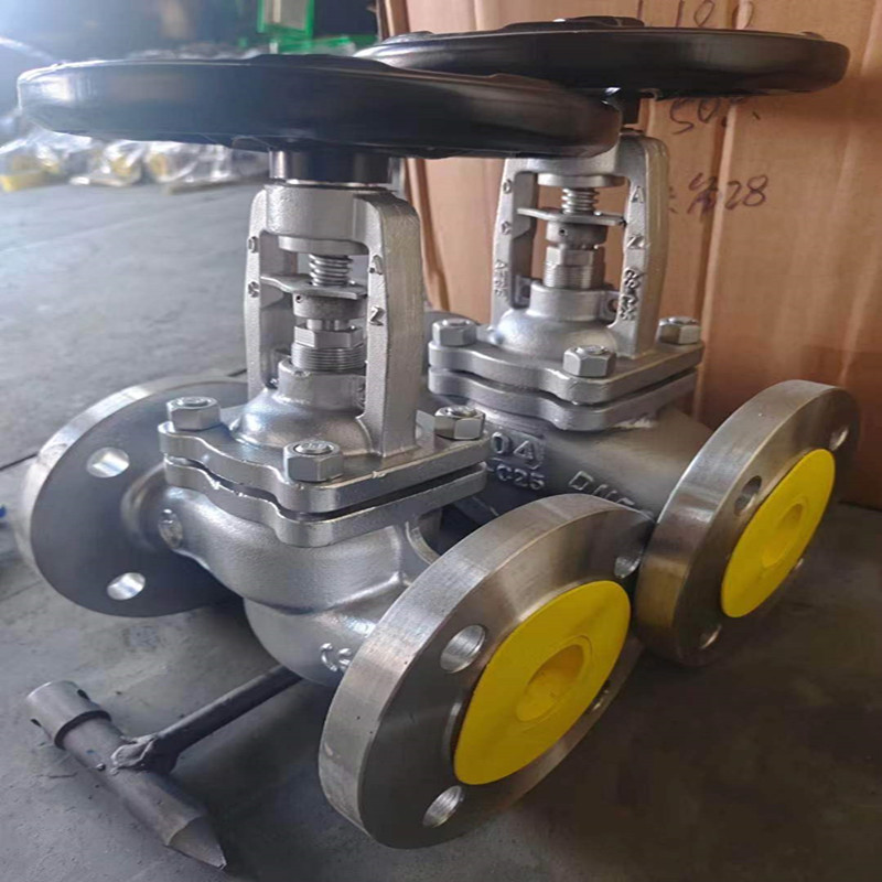 304不锈钢法兰波纹管截止阀WJ41H-16P高温蒸汽导热油截止阀DN250