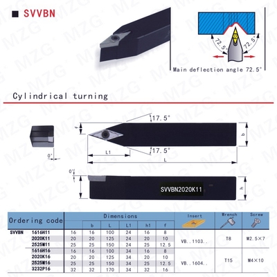 MZG 35度螺纹槽车刀杆SVVBN SVVCN 1010 1212H11 1616H16 2020K16