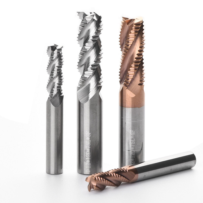 保联55度3刃钨钢玉米铣刀3刃粗皮刀开粗铝用粗皮波刃波纹粗铣刀