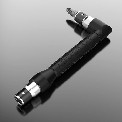 BROPPE浦派90度直角批头拐弯器弯头旋具1/4小飞套筒扳手螺丝刀