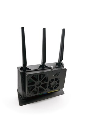 华硕RT-AX86U pro路由散热器温控静风扇信仰灯背夹调速wifi6