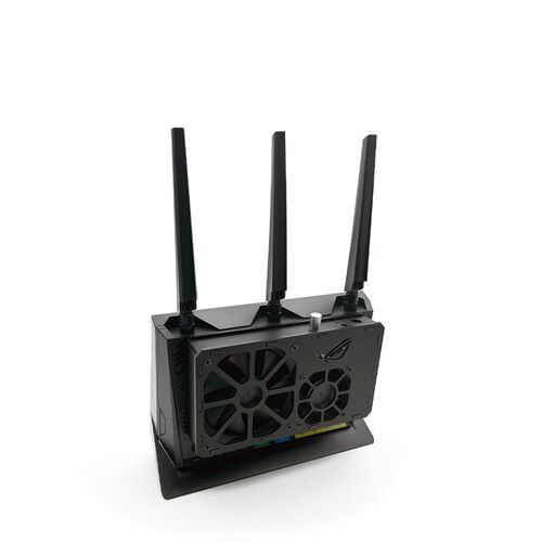 华硕RT-AX86U pro路由散热器温控静风扇信仰灯背夹调速wifi6