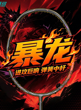 新品成弓暴龙羽毛球拍暴力进攻单双打套装专业全碳素4U正品旗舰店