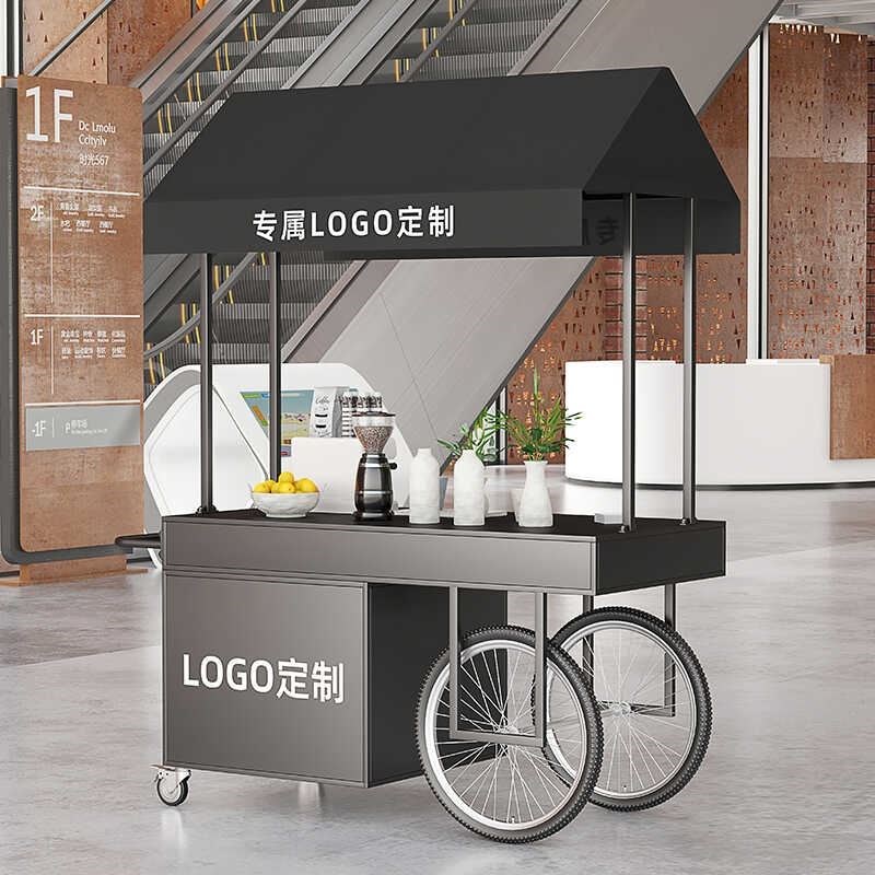 户外铁艺花车多功能摆摊车小推车鲜花展示架商R场摊位酒店广场摊