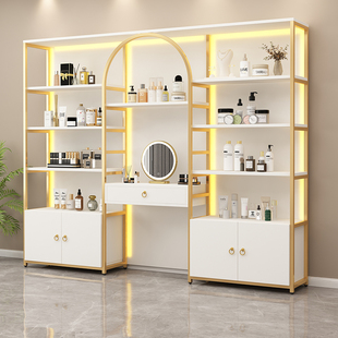 美容院货品陈列架多层化妆品展示柜美甲产品展示架商用置物架货架