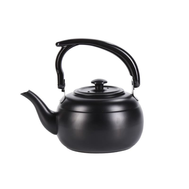 加厚不锈钢饭店茶壶餐厅酒店烧水泡茶壶黑色古P典小茶艺壶电磁炉