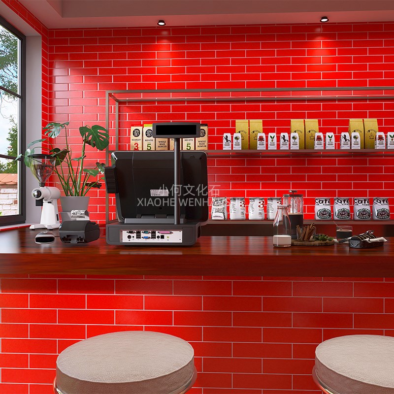 60X240彩色长条外墙砖别墅瓷砖乡村室外瓷砖Q红灰白橙色亮光釉面