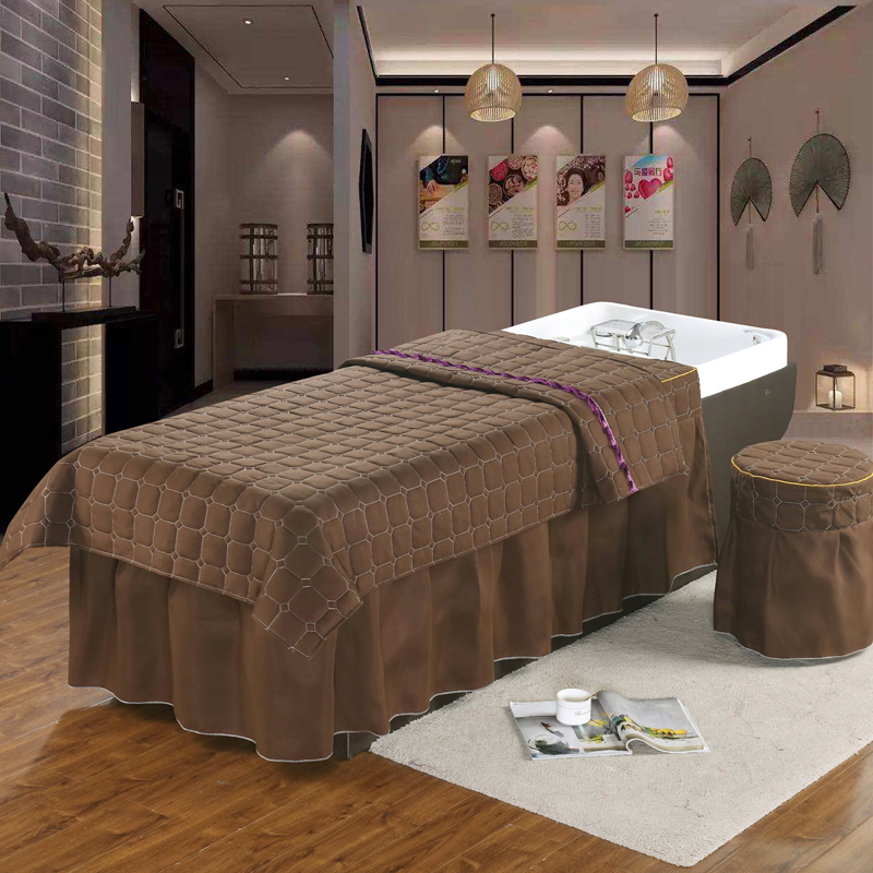 洗头床头疗床罩床单美q发店养发馆床套理疗泰式冲头床发廊定制床