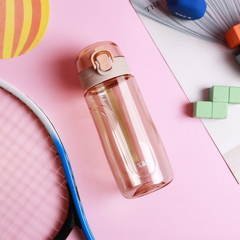 艾可思纯色弹跳盖太空杯Tritan杯身H塑料杯户外运动随手杯学生水