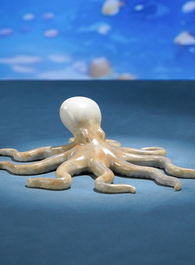 铜摆件《望潮》铜工艺品 家居饰品桌面装饰章鱼墨鱼海洋.生物 礼