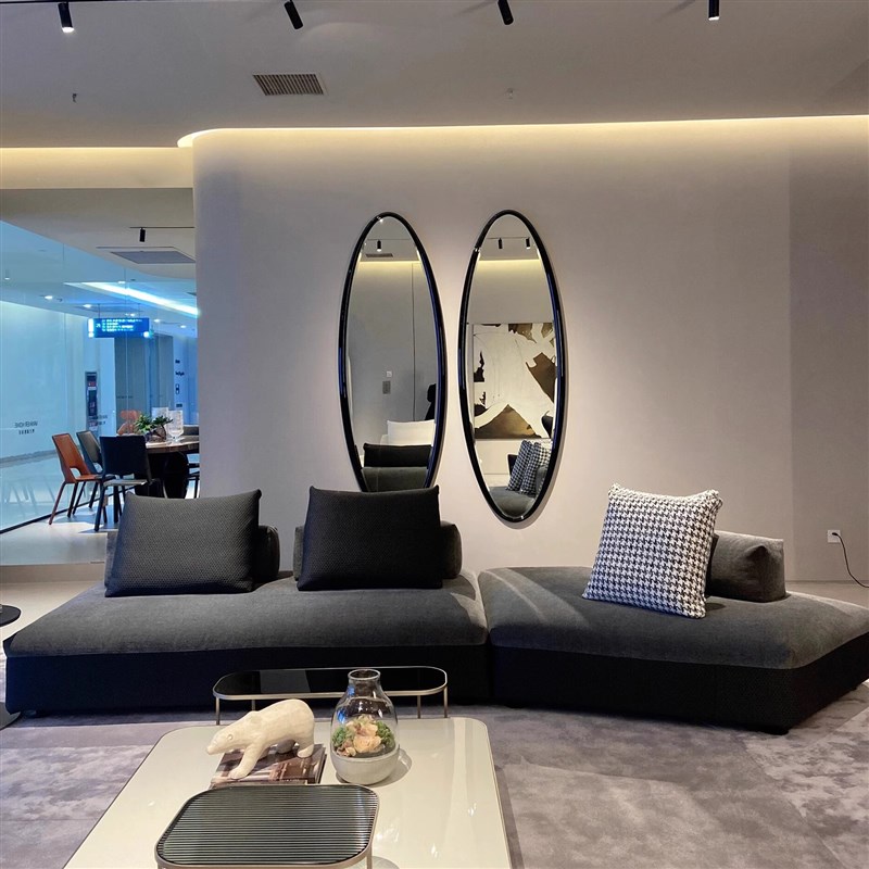 意大利极简e大平层异形布艺沙发可双面坐别墅转角客厅轻奢贵妃组