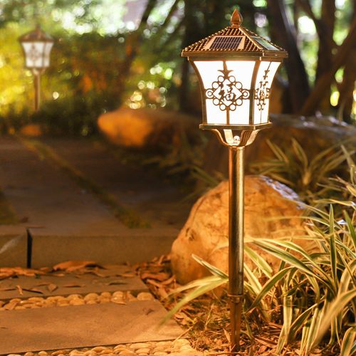 太阳能草坪灯家用户外防水别墅小区花园装饰庭院灯路灯Y插草地地