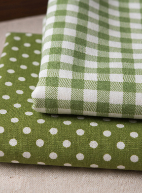 绿色格子b欧式棉麻桌布布艺茶几台布圆桌盖布长方形布艺新款可定