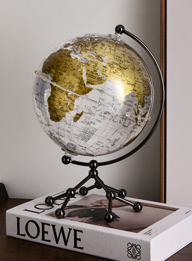 透明地球仪摆件创意轻奢高档客厅A电视柜办公室书房桌面家居装饰