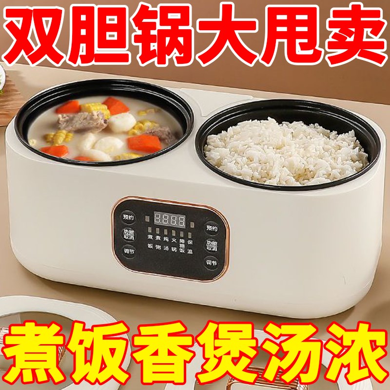 德国双胆a电饭煲全自动多功能一体电饭锅鸳鸯火锅蒸煮智能预约保