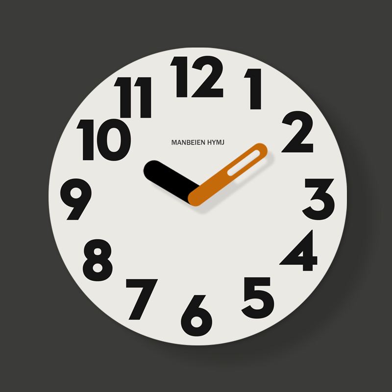 静音艺术挂钟客厅大l气创意数字钟表2024新款家用现代简约时钟挂