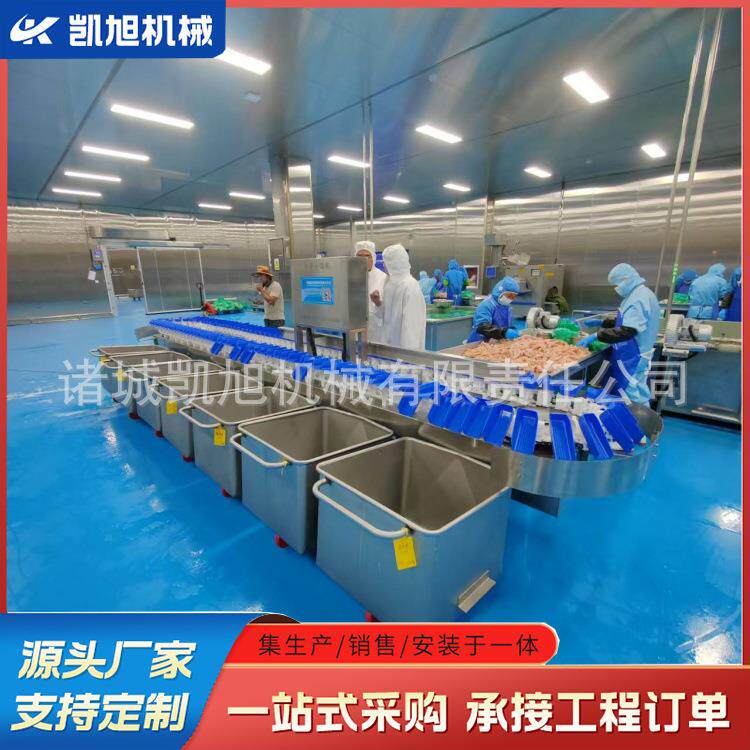 制造大闸蟹梭子蟹重量分选机 鸡爪料盒式自动分拣机 清洗简单