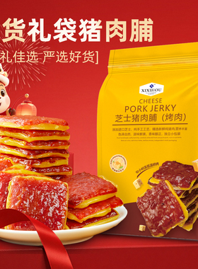 年货伴手礼芝士猪肉脯潮汕特产追剧解馋零食春节送礼盒长辈走亲戚