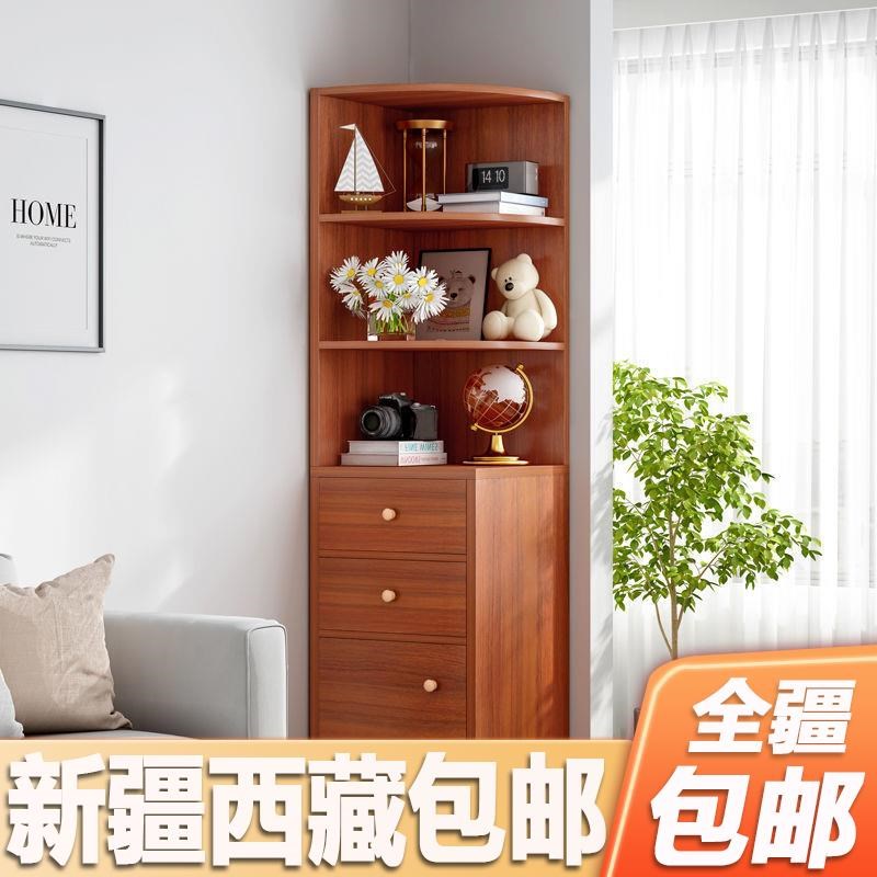 新疆西藏包邮角柜墙角三角置物架转角柜书柜客厅卧V室角落收纳柜