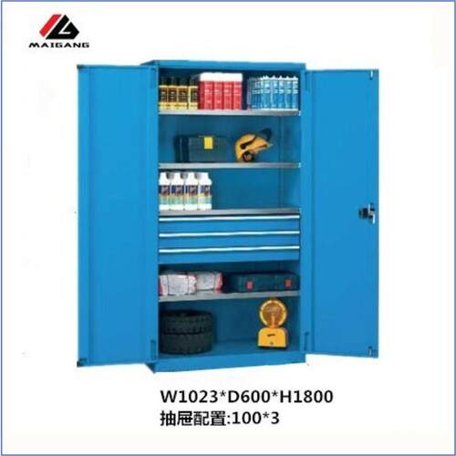 麦冈厂家直销MG-CW04非标工具柜加厚车间铁皮柜双开门工具储物柜