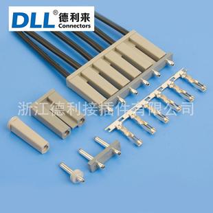 8mm间距 条形连接器 线束接插件 TJC1 胶壳 8mm 直针 端子 10mm