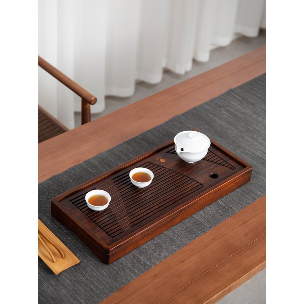 现简约代竹制家用储水干泡台茶台托盘茶海茶几茶盘