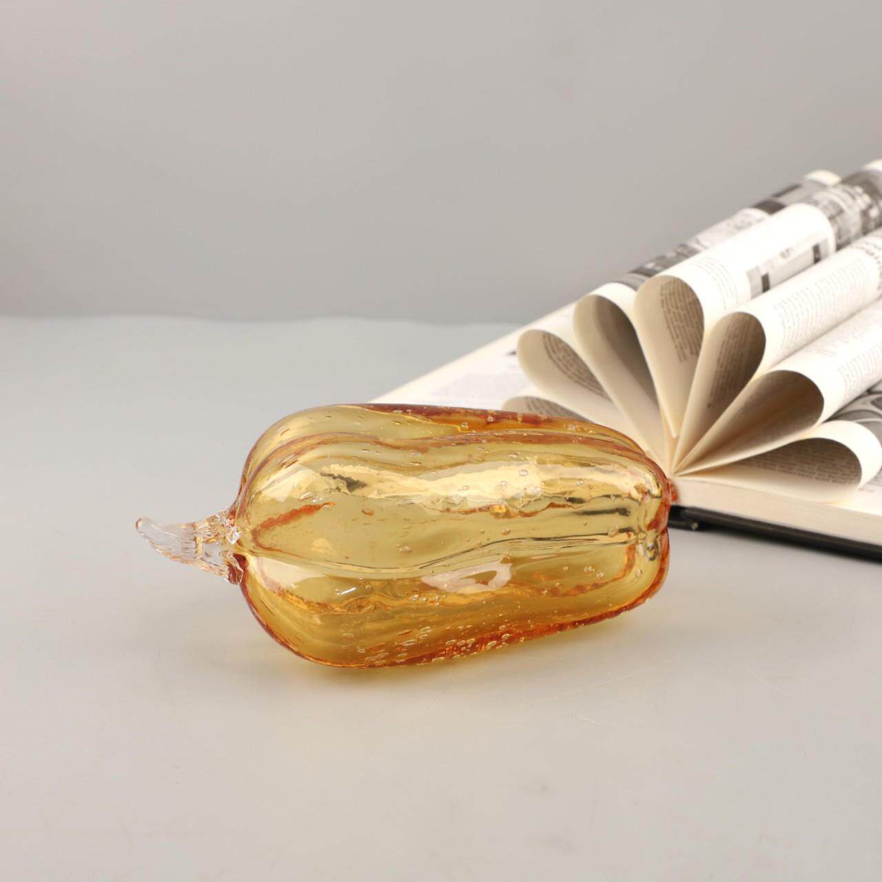 现代简约个性琉璃黄色太空椒桌面摆件客厅卧室玄关酒店家居装饰品