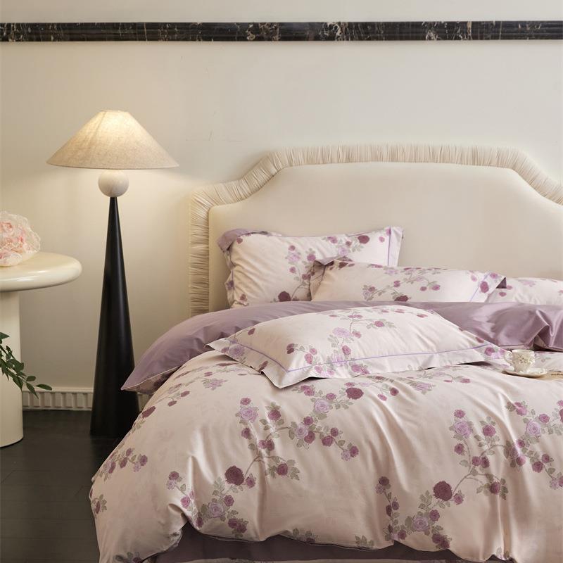 小清新纯棉四件套40支全棉床上用品四件套床单床笠被套枕头套