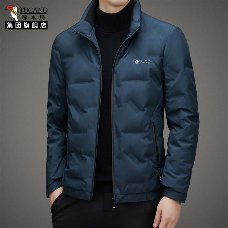 啄木鸟男士冬季轻薄羽绒服短款