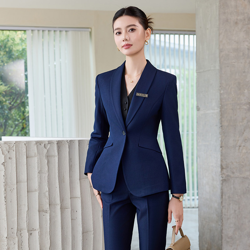 纯色基础职业西装套装女2025新款高级感气质商务风正装工作服LQ