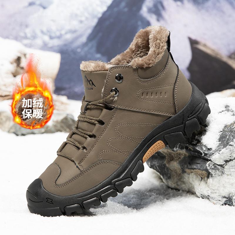 加绒加厚保暖高帮防水防滑雪地靴