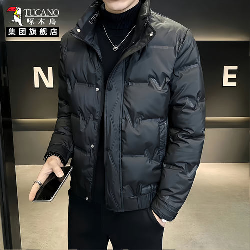 啄木鸟2025男士羽绒棉服保暖