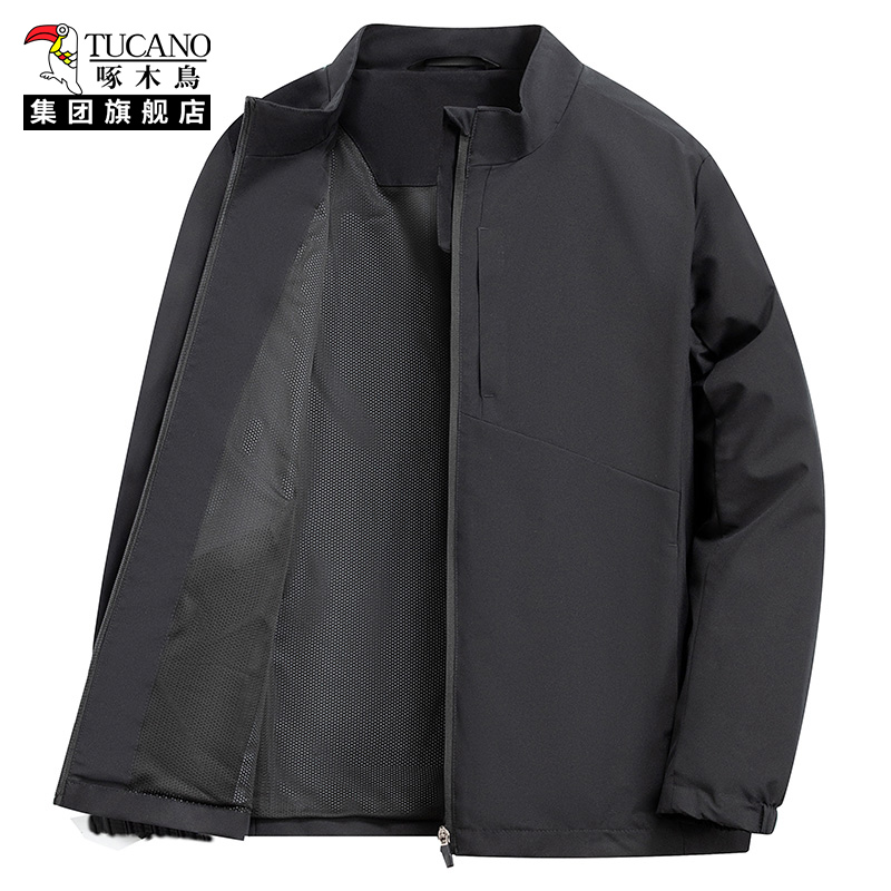 啄木鸟男士立领夹克商务休闲