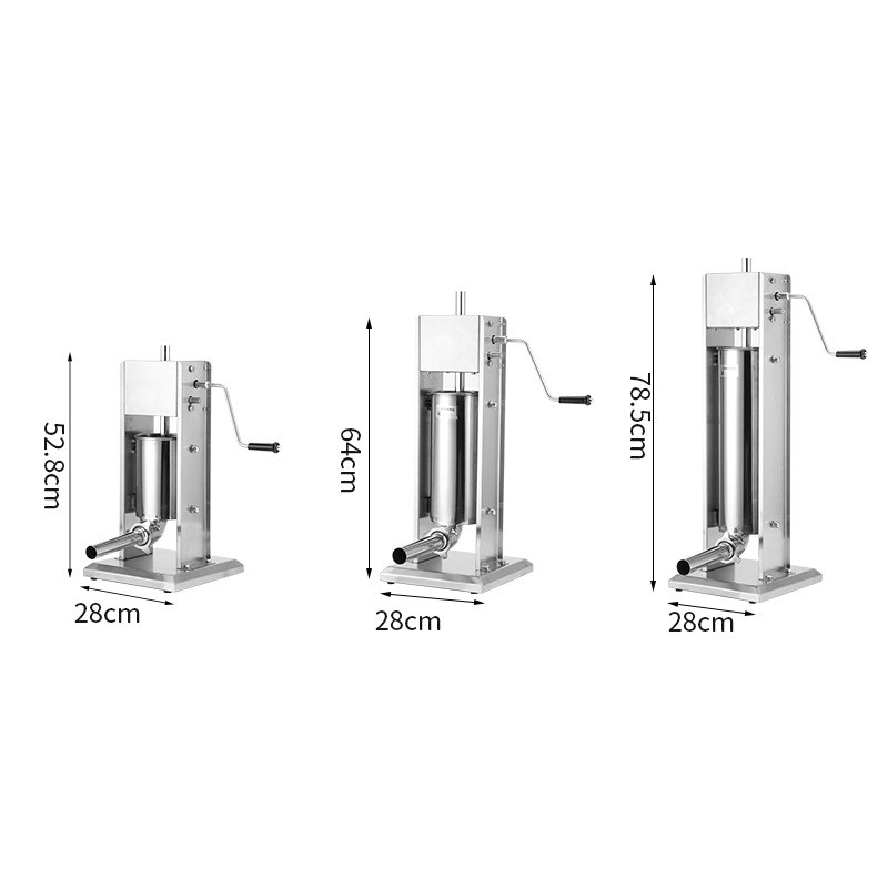 新款不锈b钢立式灌香肠机小型商用手摇灌肠机家用可调节红肠腊肠