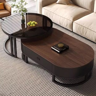 茶几家用客厅现代简约茶桌子202B5新款 轻奢高级感中古风茶几小户