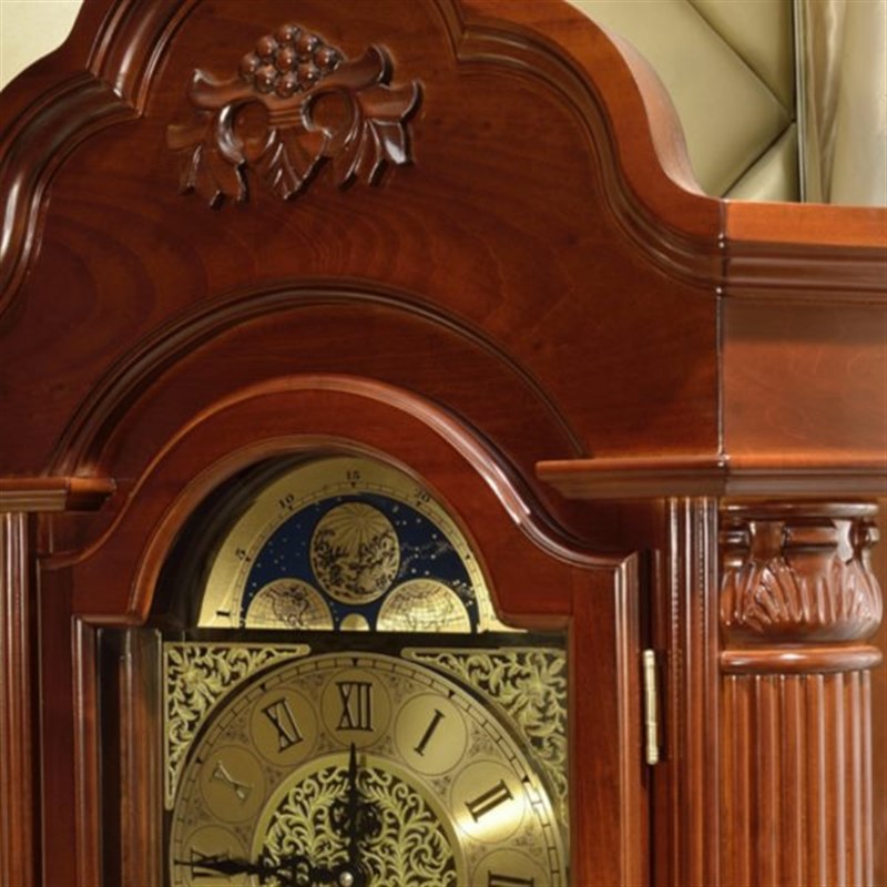 落地钟机械大座钟摆钟客厅欧式实C木纯铜机芯拉炼乒乓四音现代重