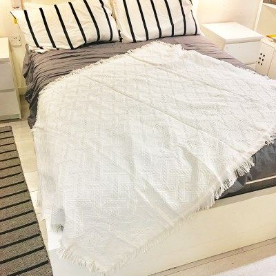 沙发罩盖布白色民宿棉麻全盖装饰毯编织床尾巾通用垫四季沙发垫,居家布艺,沙发垫,淘宝优惠券,粉丝福利购,淘宝优惠卷