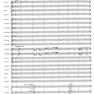 管乐总谱召唤英雄4.0级交响管乐团合奏总分谱+音频