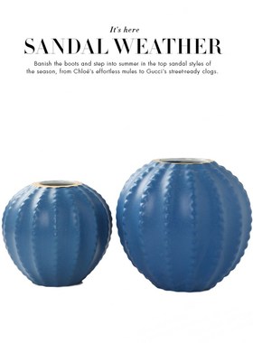 现代轻奢家居软装饰品样板房手z工花瓶贴花花器家居装饰摆件工艺