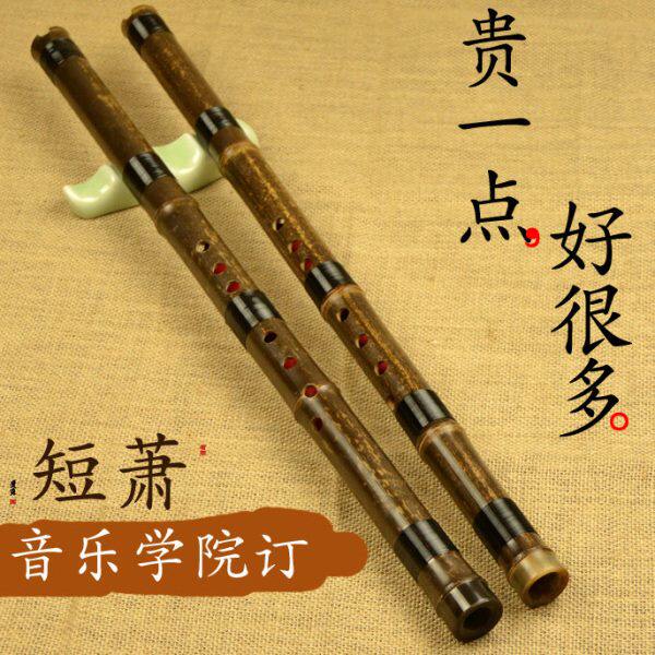 [听雨]8八孔F G调短箫专业演奏短萧紫竹洞箫精制一节竹箫乐器初学
