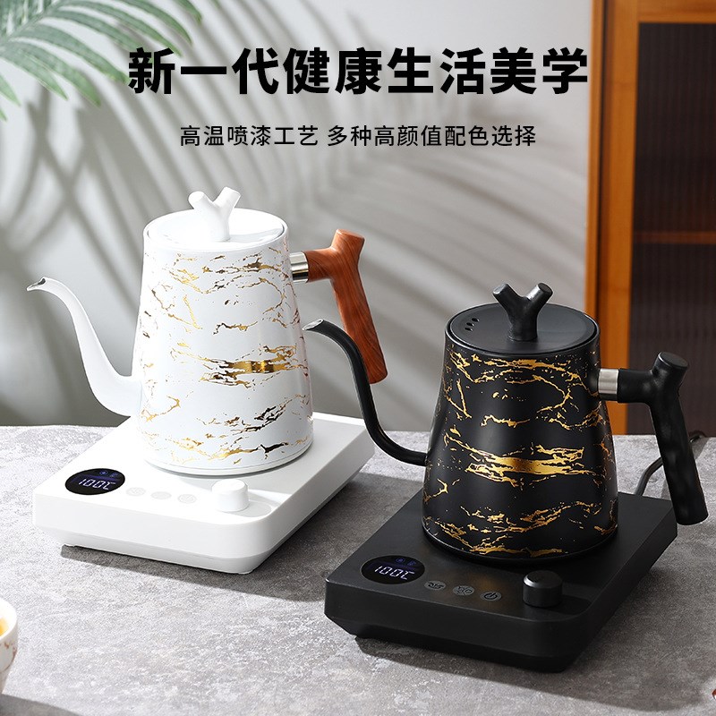 烧水壶 酒c店不锈钢自动上水电热水壶天鹅颈咖啡壶煮水壶 电热水