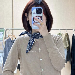 腰果花真丝斜纹绸小方巾 女士简E约桑蚕丝 After 君妃花园16姆米