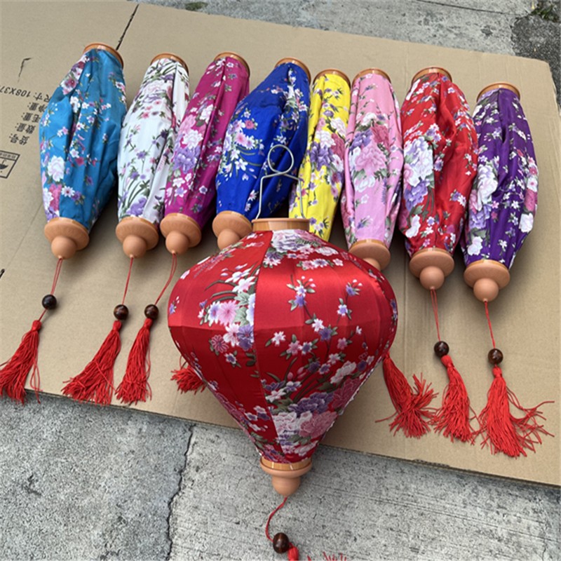 中式户外景区街道装饰水滴钻石发光国潮防水越南宫灯X笼定制仿复