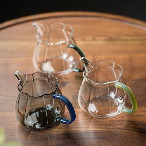 璃享 梅花玻璃公道杯高档茶具新款凤玉茶海 加厚耐热高级分茶器