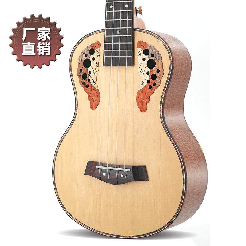 26寸云杉木葡萄孔尤克里里 乌克丽丽ukulele四弦小吉他 厂家直销