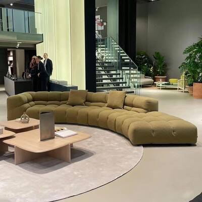 B&B tufty-time米兰新品展经典款百变泡芙沙发奶油风棉麻布艺沙发