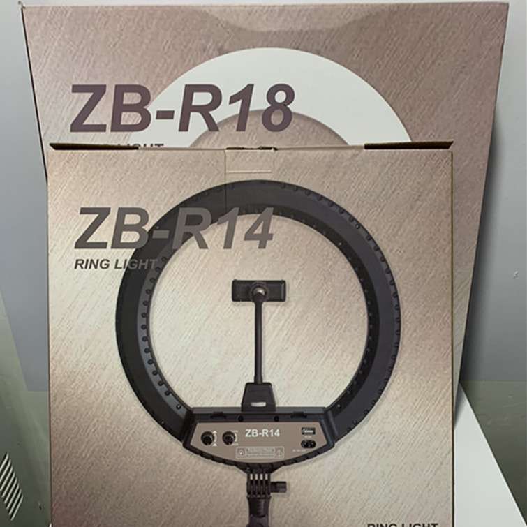 ZB18环形灯 45CM 18寸补光灯 摄影直播网红主播闪光灯ZB14 14寸
