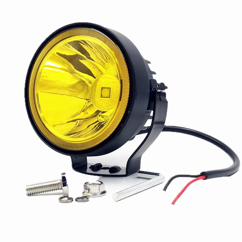 摩托车LED外置射灯o前照灯护杠改装灯超亮聚光辅助灯雾灯爆闪大灯