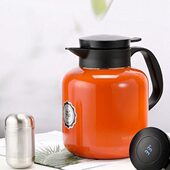 米索316不锈钢大Q闷茶壶 居家茶壶 带滤网带手柄保温壶2000ml水壶