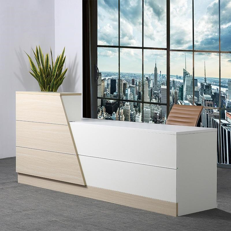现代简约公司办公台时尚大气前台I桌公司接待台服务咨询台